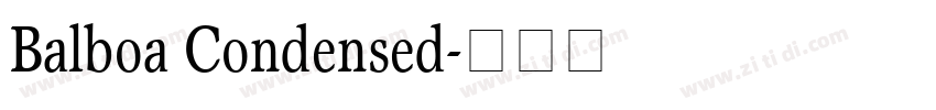 Balboa Condensed字体转换